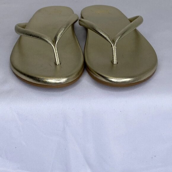Beek Women's Sunbeam Flip Flop Sandals Gold Size 8 – Leather with Arch Support - Picture 1 of 6